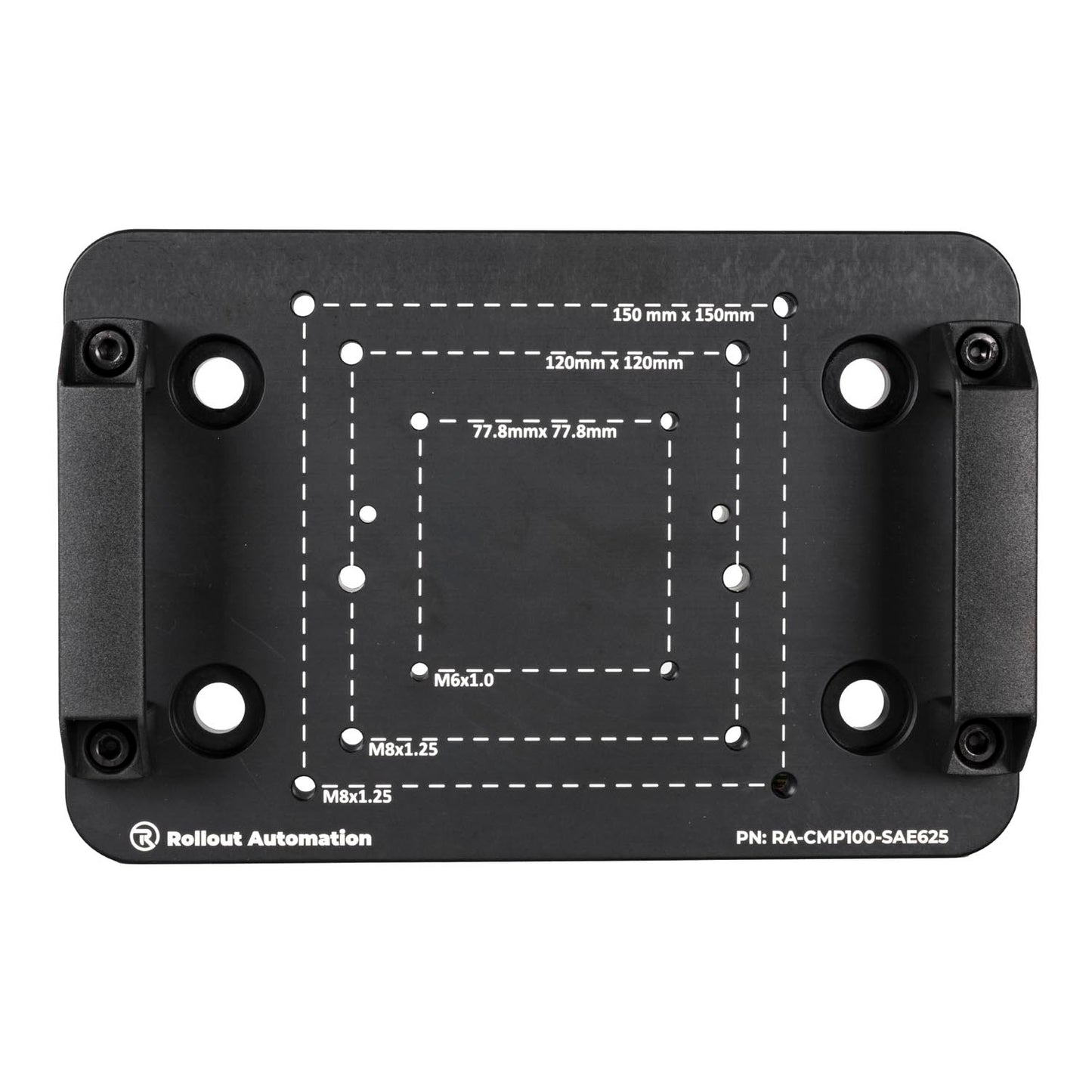 Mounting Plate for UR and Fanuc, 11.75" x 7.75" x 0.75"